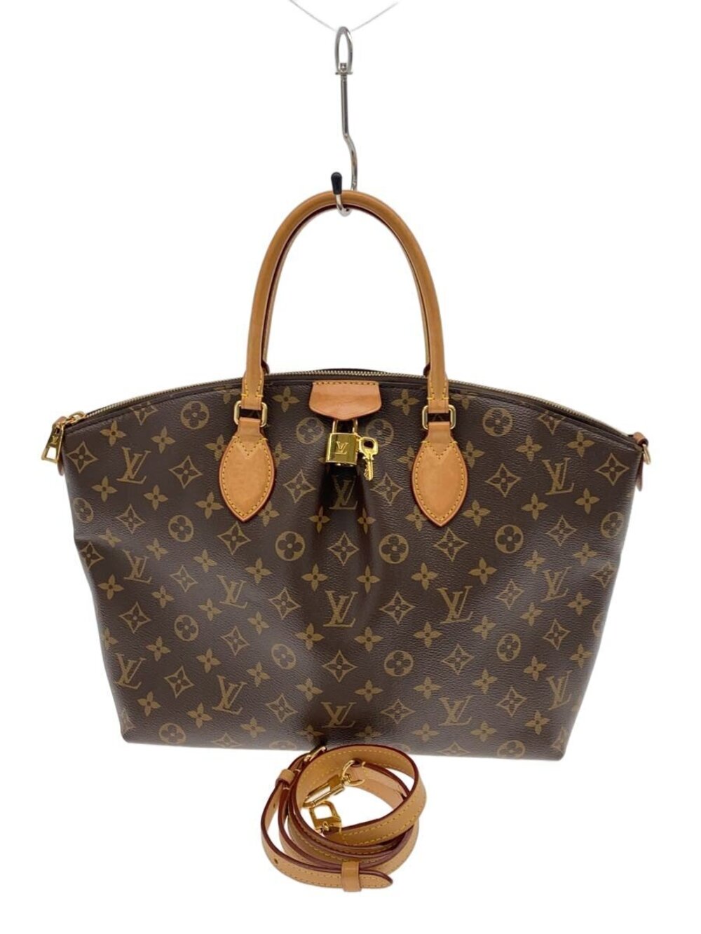 LOUIS VUITTON Tote Bag Leather Brown
